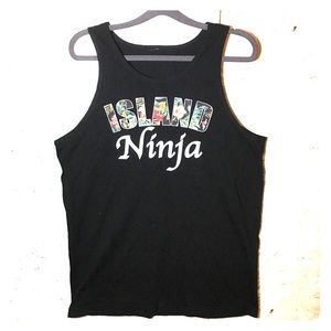 Island ninja graphic print tank top